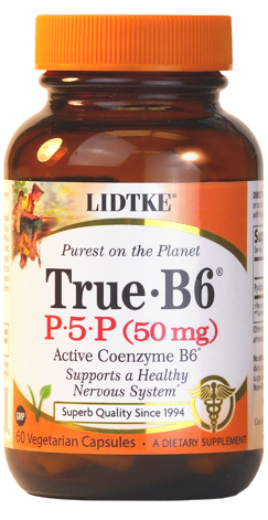 The only form of Vitamin B6 your cells can actually use! Essential for the metabolism of all amino acids (especially L-Tryptophan). Helps lower homocysteine levels and control PMS symptoms. Important for Candida (yeast) patients..